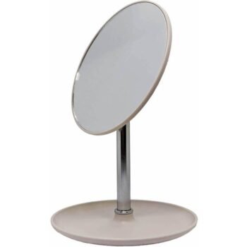 Espejo de mesa con pie diam. 14.5 cm alto:22,5cm