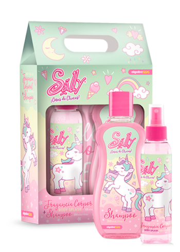 Caja x12 Sally Unicornio Set Shampoo 200ml + Colonia 125ml